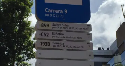 PARADERO SITP CARRERA 9  105A00